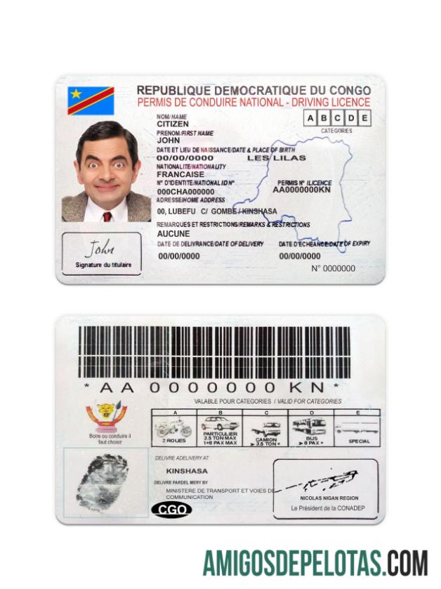 Carta de condução nacional do Congo baixar para verificação